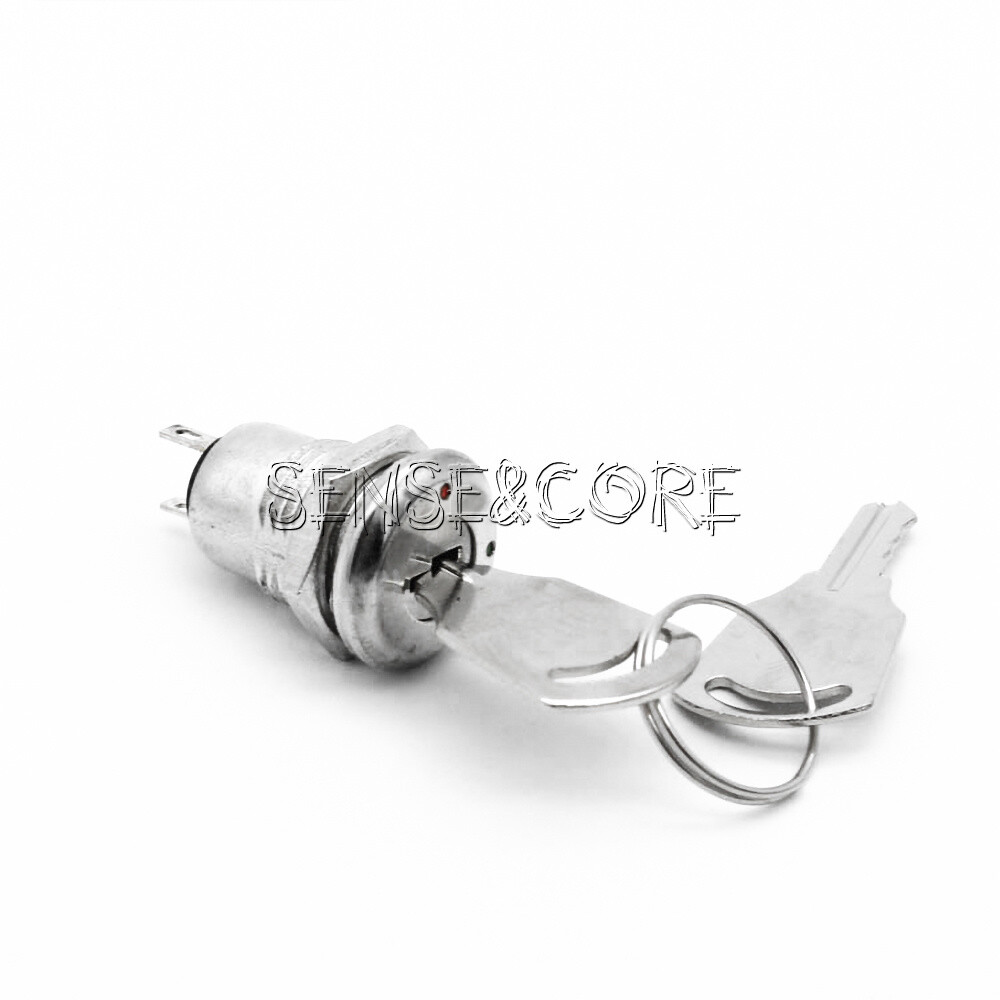 10PCS Mini Lock Power Switch w/ Security Key On/Off 1A 250V Button Set 2-gears-