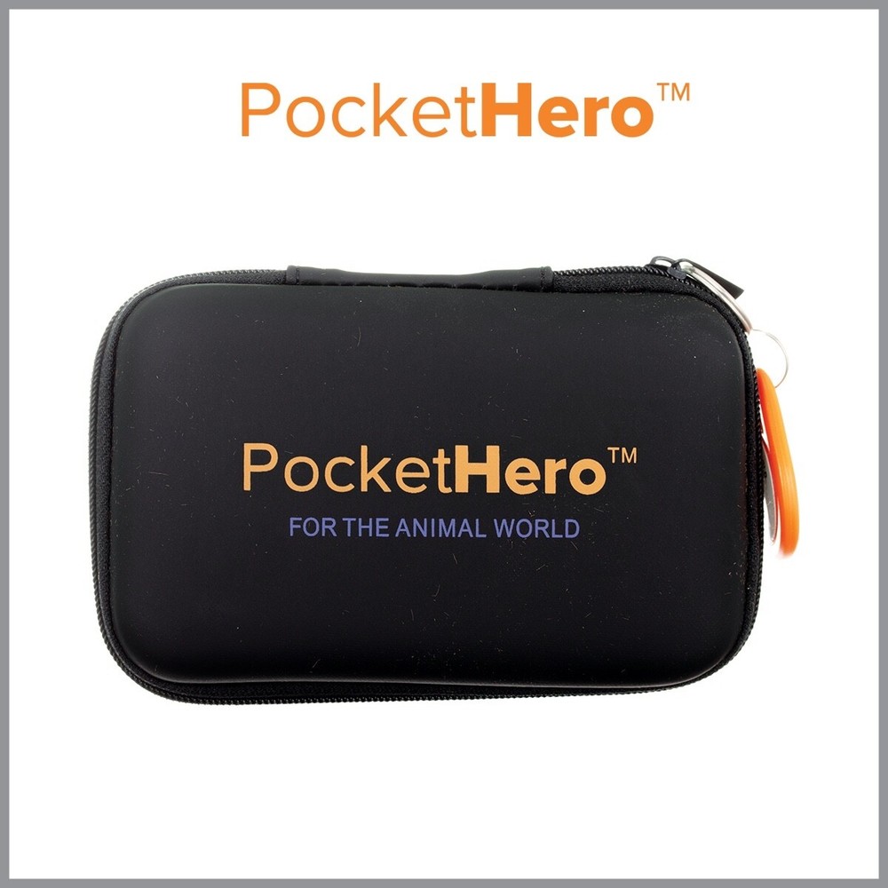 PocketHero Microchip Reader with Black Carrying Case - Compact 15-Digit Scanner