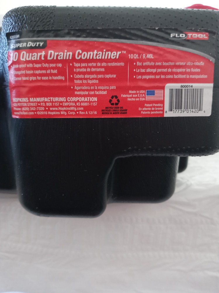 FloTool Super Duty Drain Container - 10 Quart