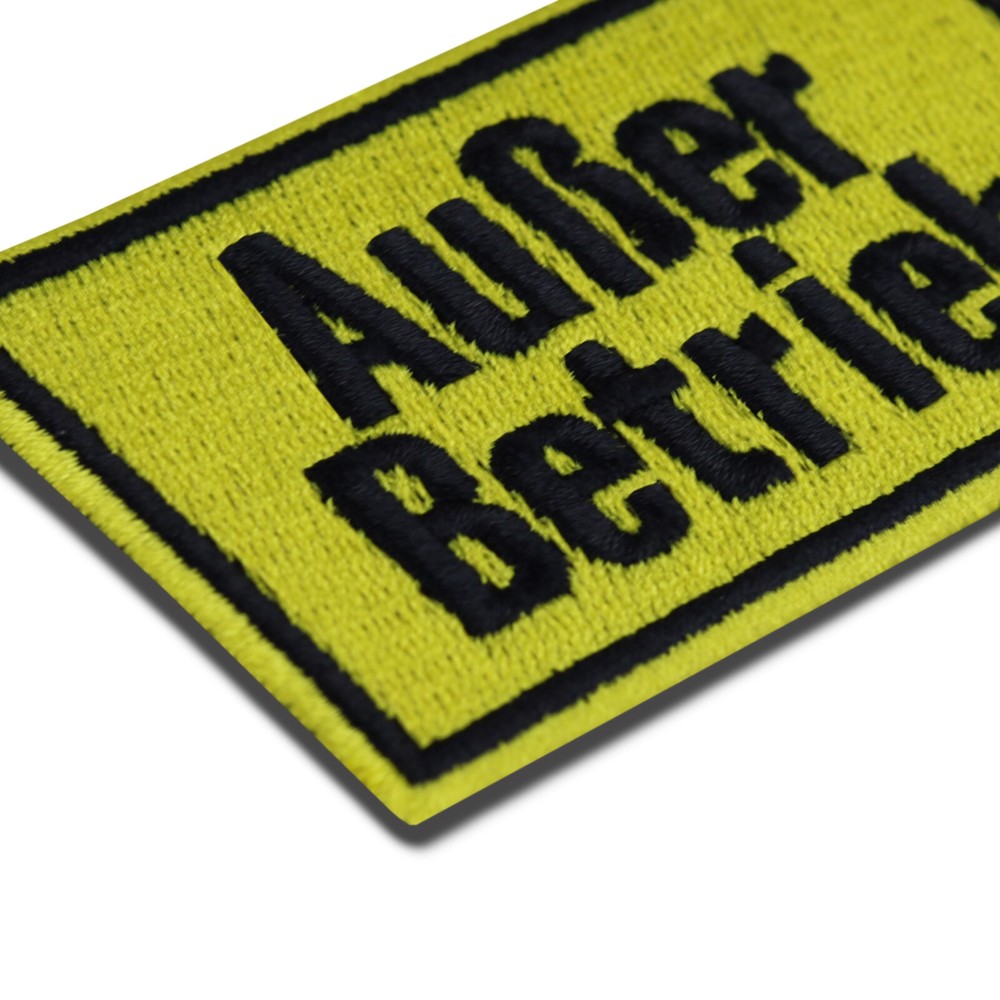 Patch: OUT OF SERVICE Iron On Funny Worker Patch Logistics Applique