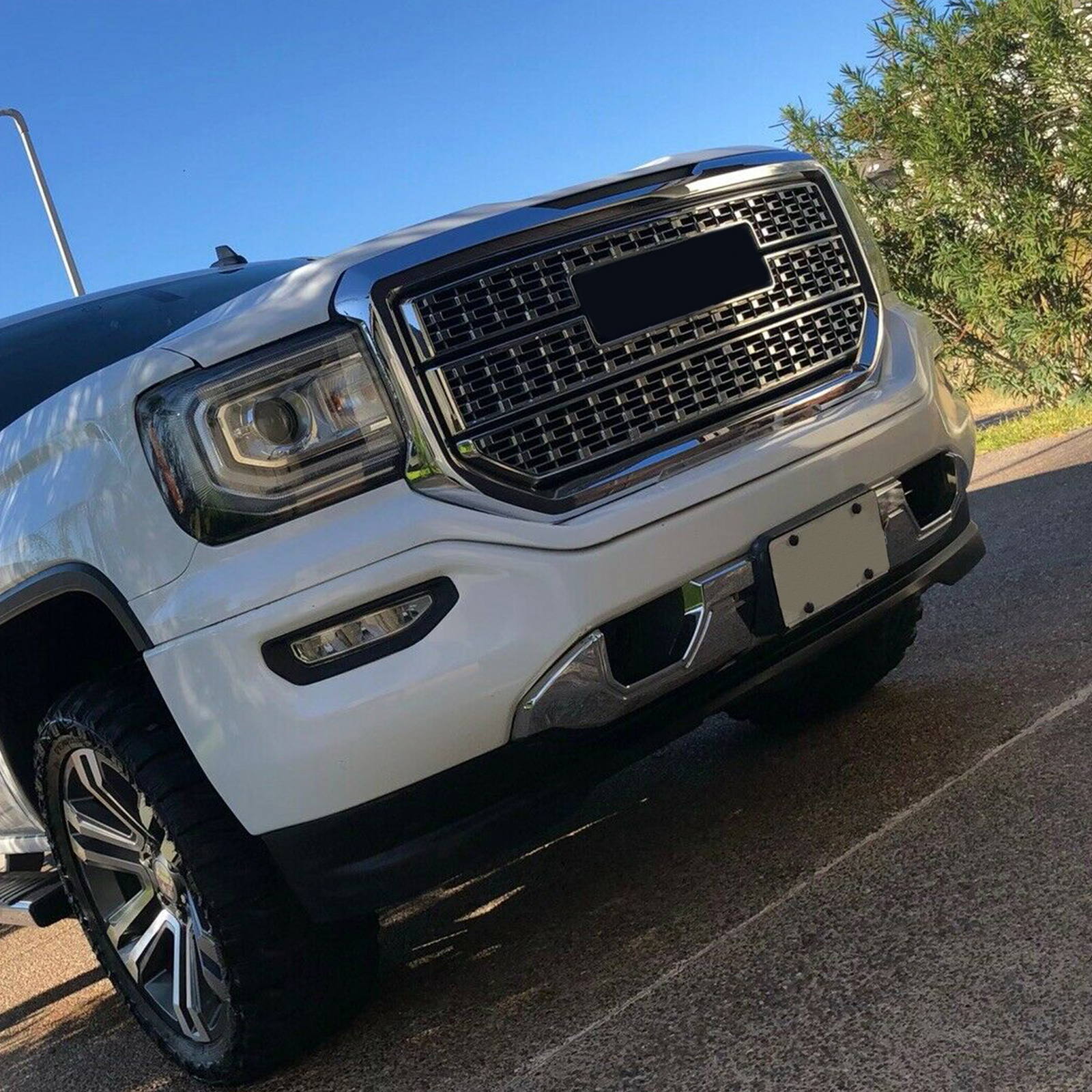 Fits 16-19 GMC Sierra 1500 Front Bumper Skid Plate Protective Armor Chrome