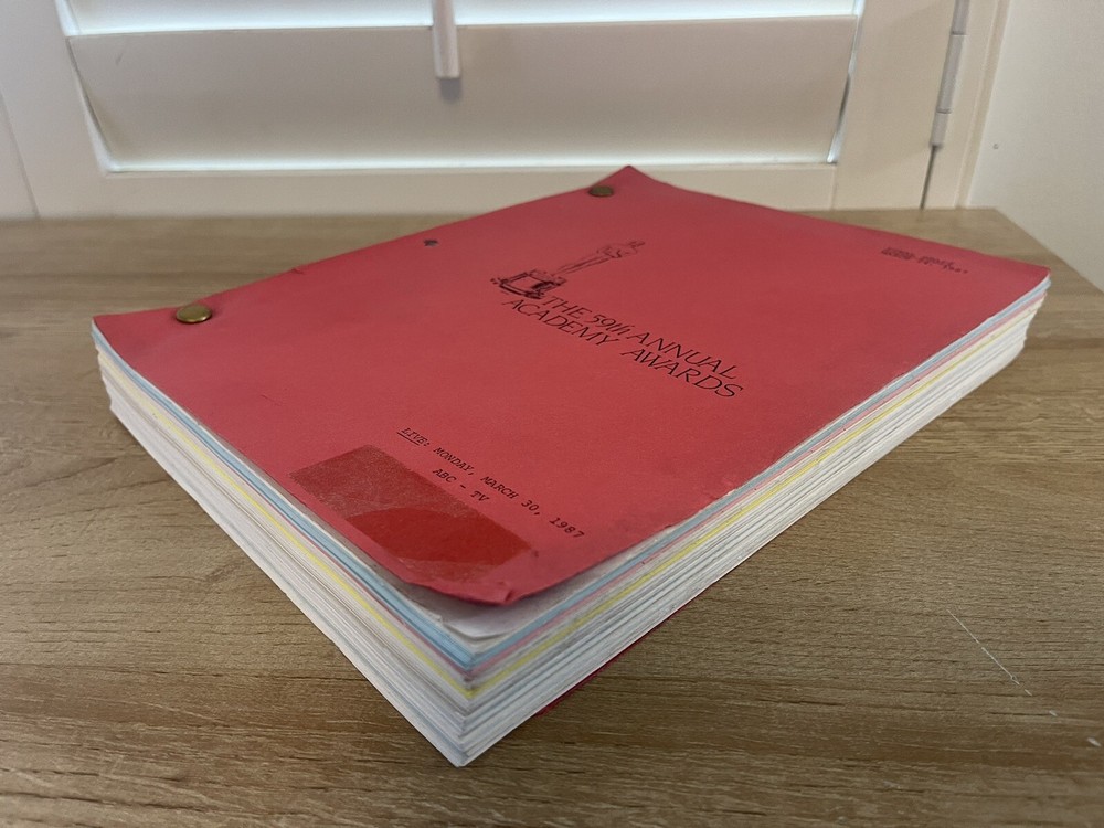 59th ACADEMY AWARDS Production Script Original Oscars - FINAL DRAFT 1987
