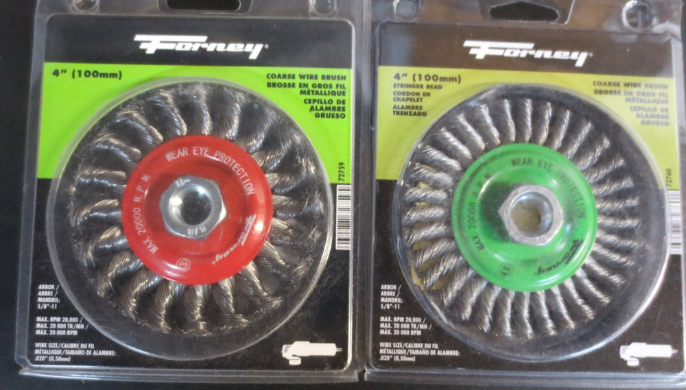 FORNEY TWIST KNOT & STRINGER WIRE BRUSH SET