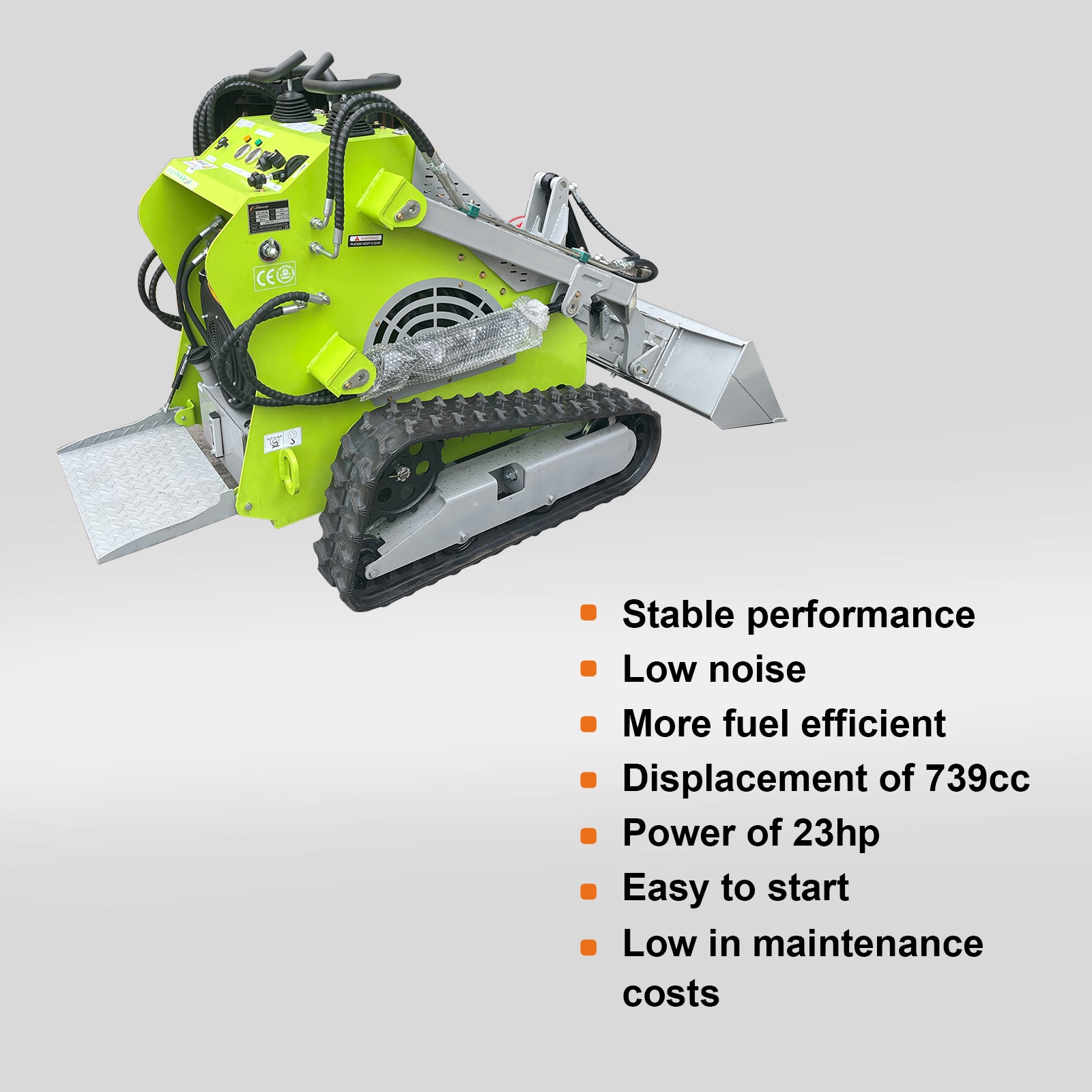 Upgraded 2025 Brand New 25HP Mini Skid Steer Track Loader Twin Cylinder US Stock