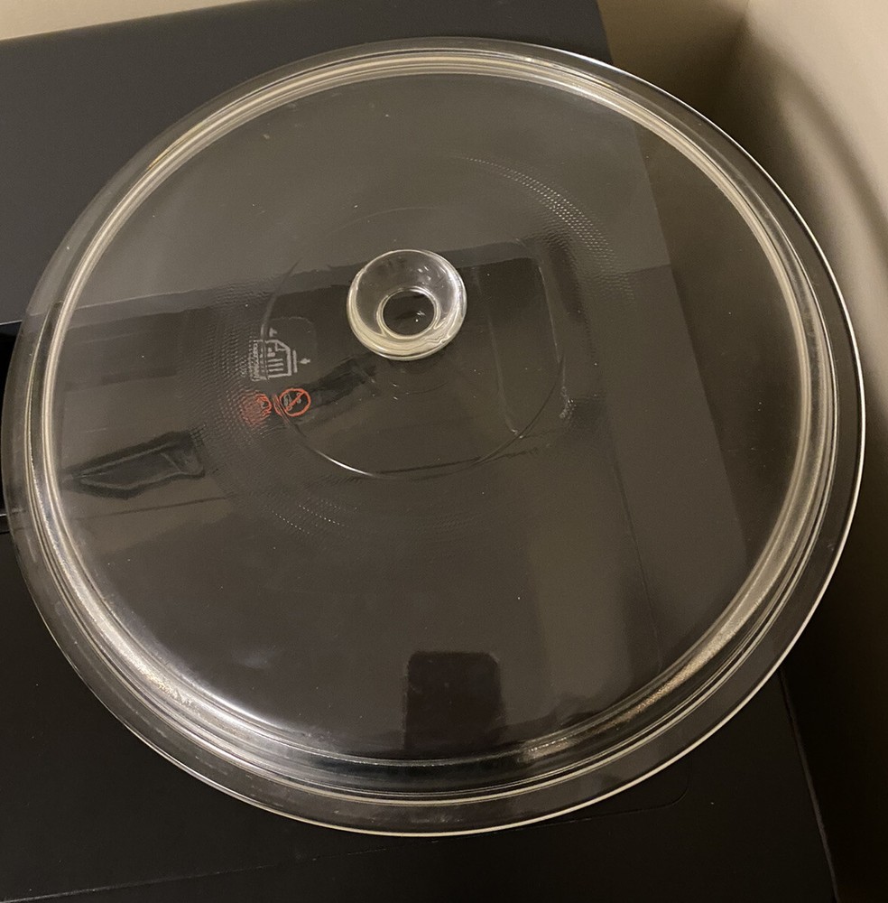12” clear glass round replacement lid