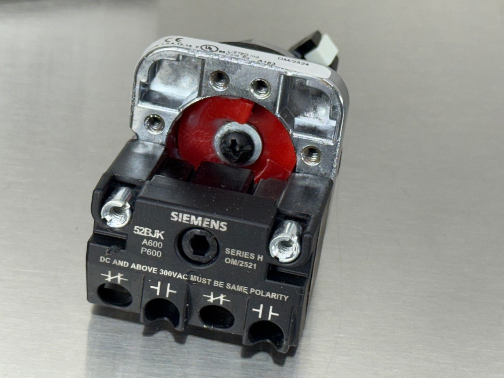 Siemens 52SA2AABA1 Selector Switch 2 Position Maintained 1NO-1NC