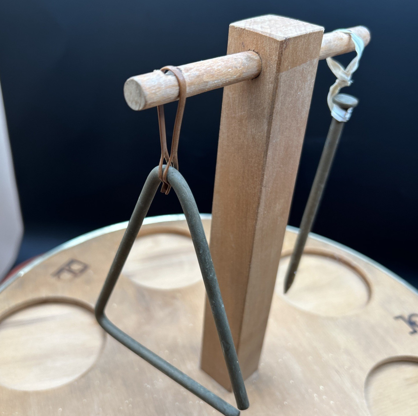 Vintage Siestaware Western / Wagon Wheel Bar Beverage Set with Caddy & Triangle