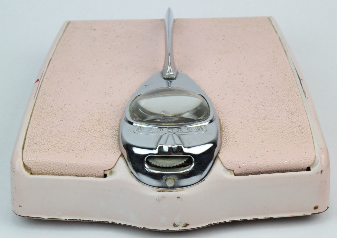 VINTAGE MID CENTURY MODERN DETECTO BATHROOM SCALE PINK MCM HOME DECOR ATOMIC