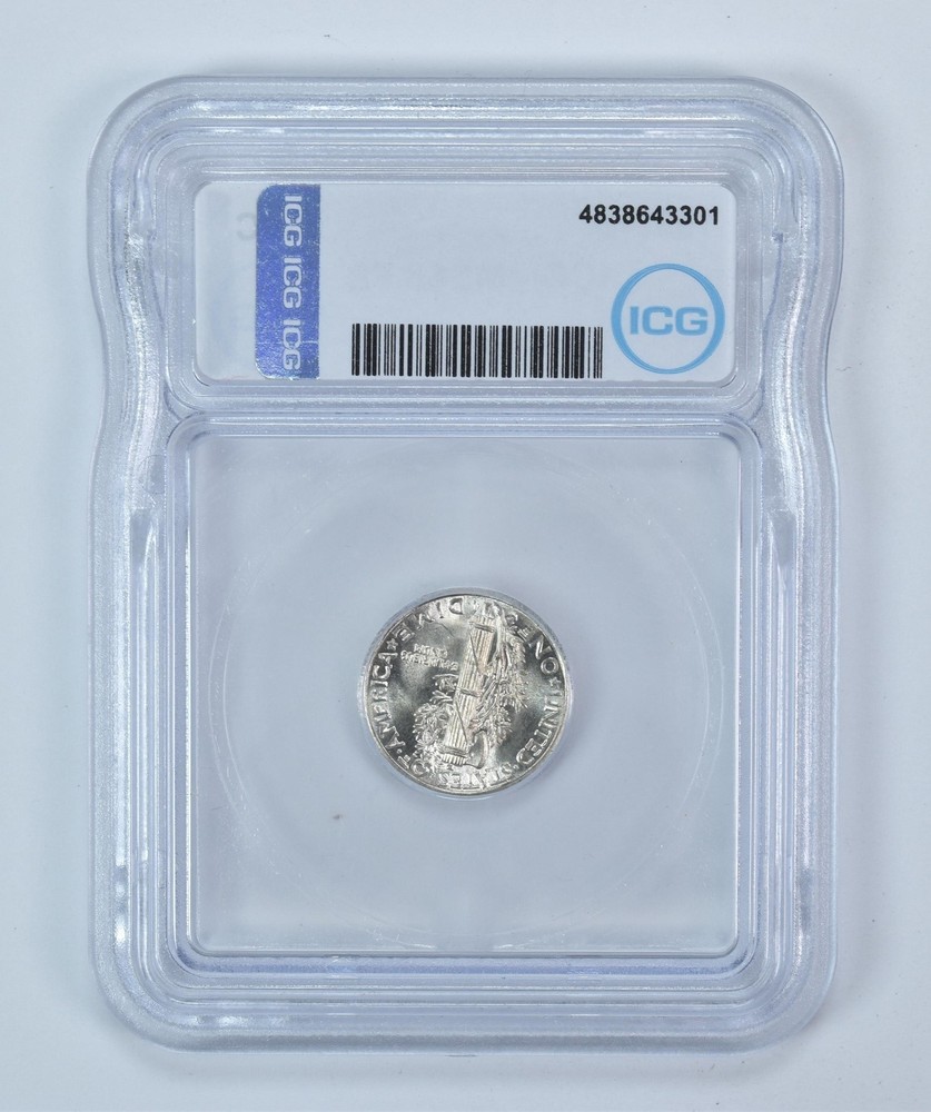 1937-D Mercury Dime MS65 FB ICG