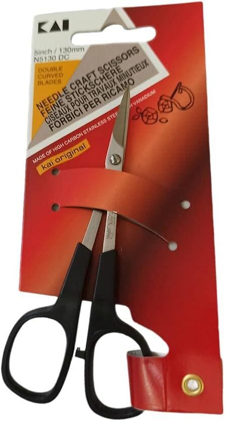Kai 5130DC: 5-inch Double Curved Scissors Black