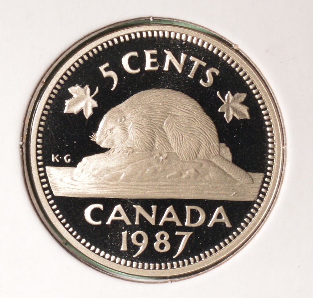 1987 Canada PROOF Five Cents