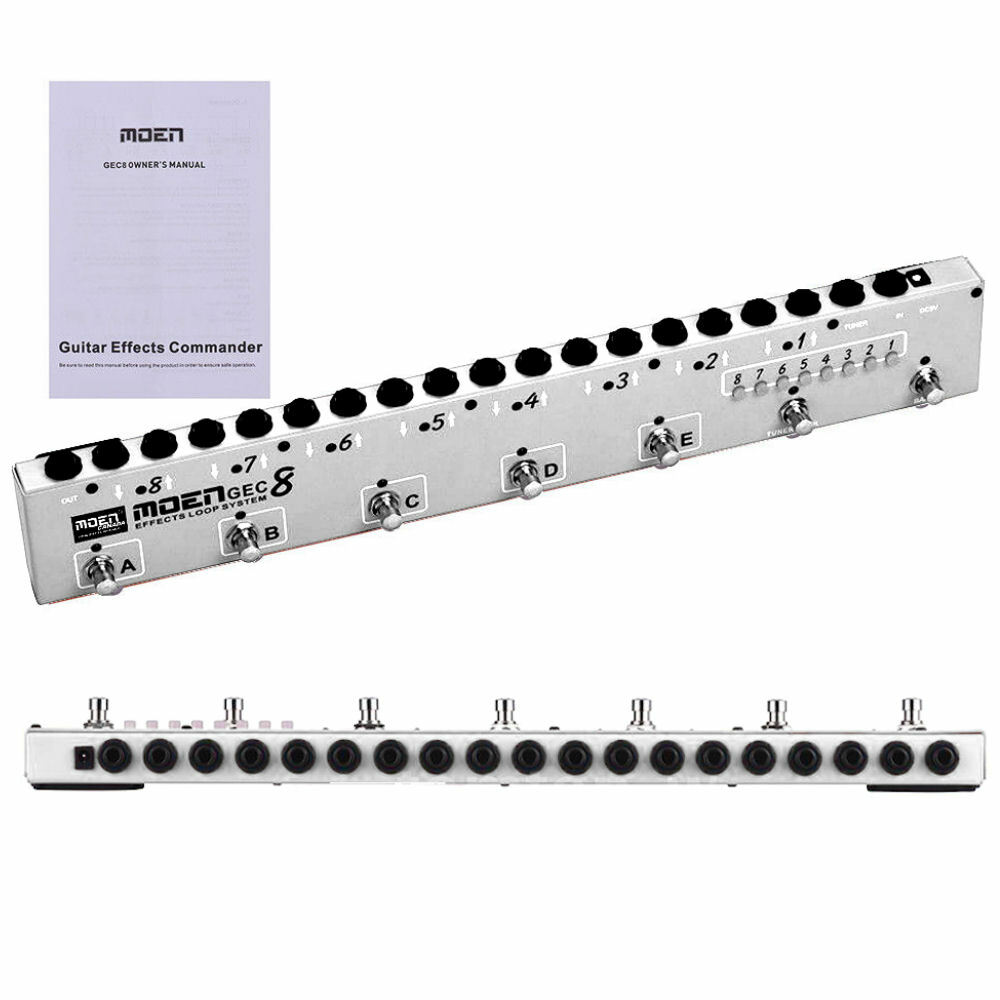 MOEN GEC8 W Guitar Effect Pedal Commander Effects Loop System 8 Loops 10 Presets