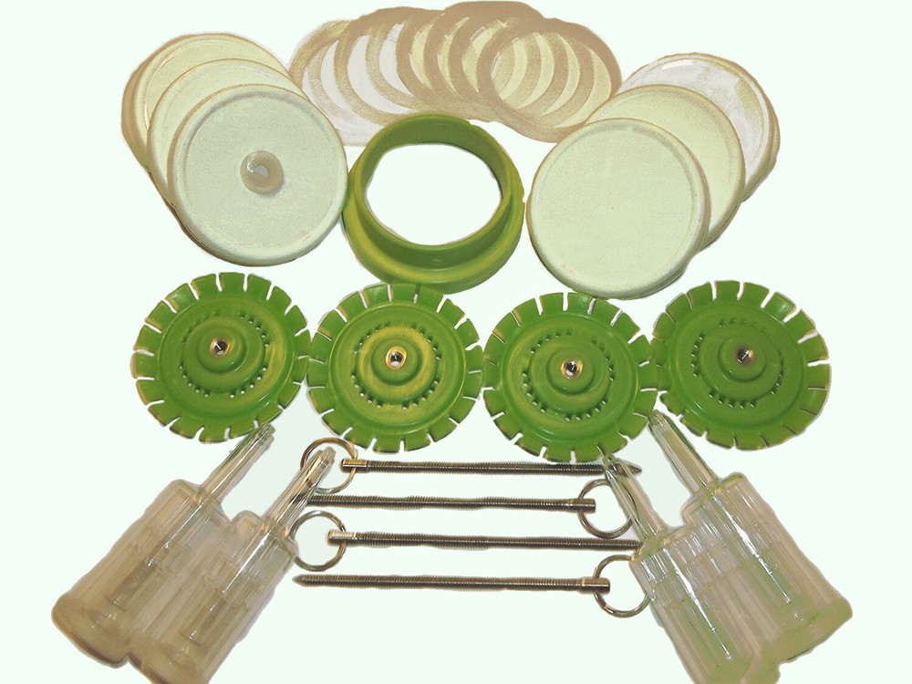 4 Pickle*Pusher Complete Fermenting Kits for Mason Jar
