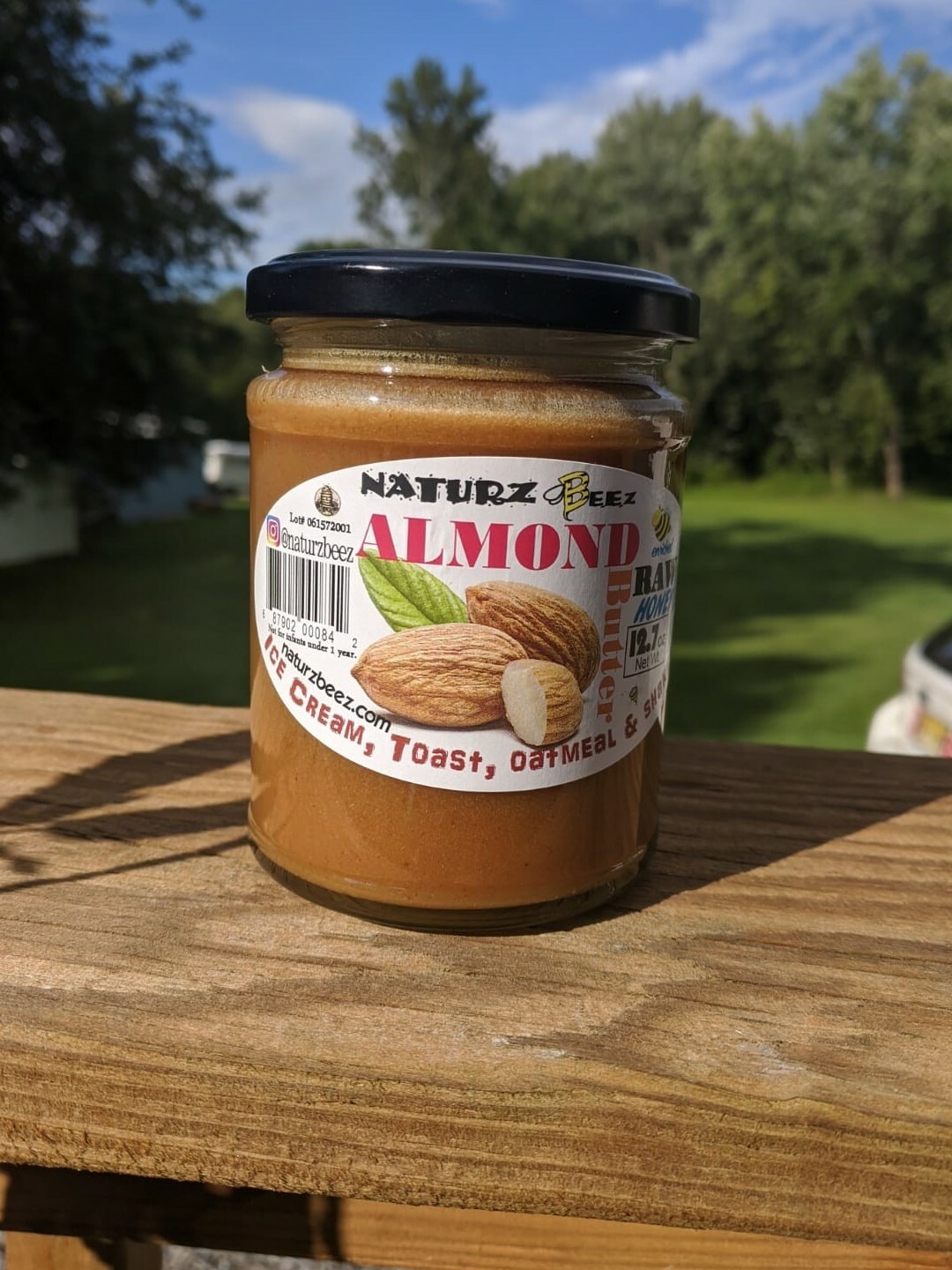 RAW HONEY w/ ALMOND BUTTER 12.7oz / 360g YUMMY!!!