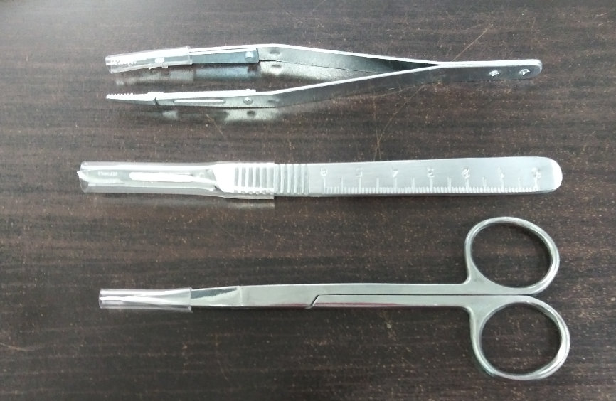 Surgical Grade Scalpel, Scissors and Forceps Kit
