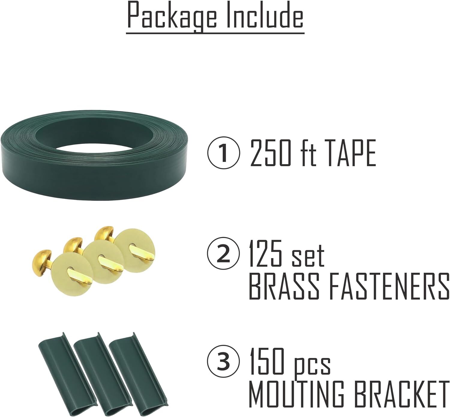 HTTMT View Blocking Privacy Fence Tape Weave & bracket & Brass Fasteners PVC