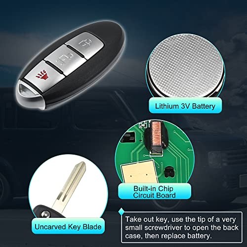 315MHz CWTWB1U808 Replacement Smart Proximity Insert Keyless Entry Remote Key