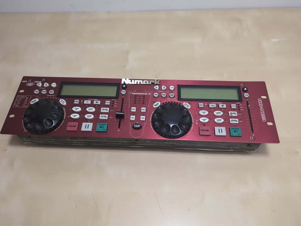Numark CDN88 DJ Mixer Controller Red with Beatkeeper III UNTESTED No cords
