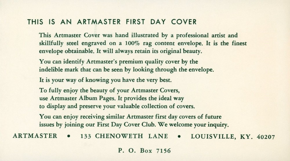 US 1401 FDC Eisenhower Coil President Artmaster