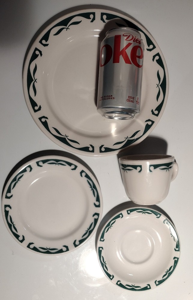 Vintage Homer Laughlin 4 piece Restaurant Place Setting, see description