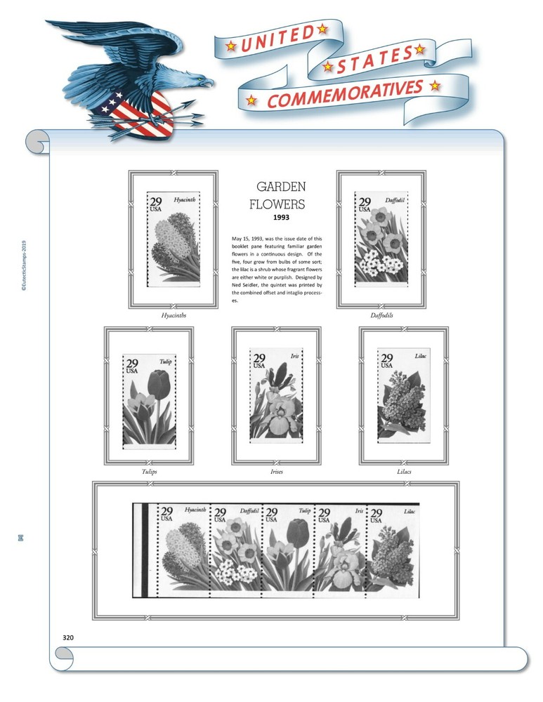 1993 U.S. Commemorative Singles COMPLETE Supplement (White Ace Alternative)