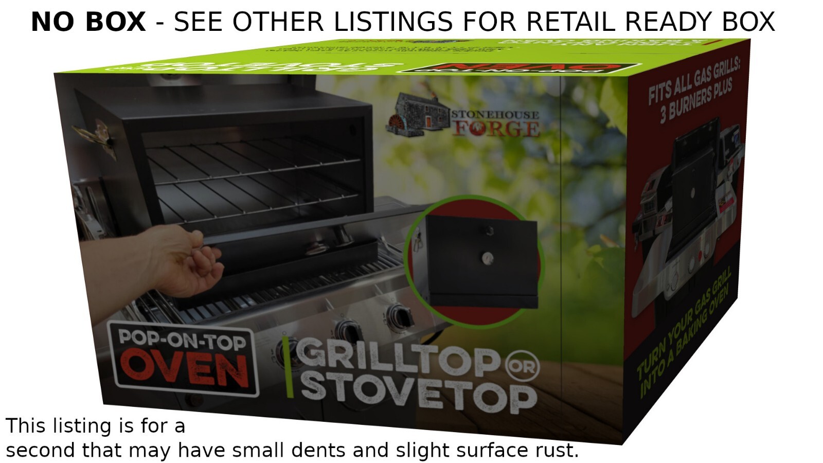 Off-Grid Stovetop Oven for BBQ Grill, Camping, RV, Hunting, Preppers (2nd)