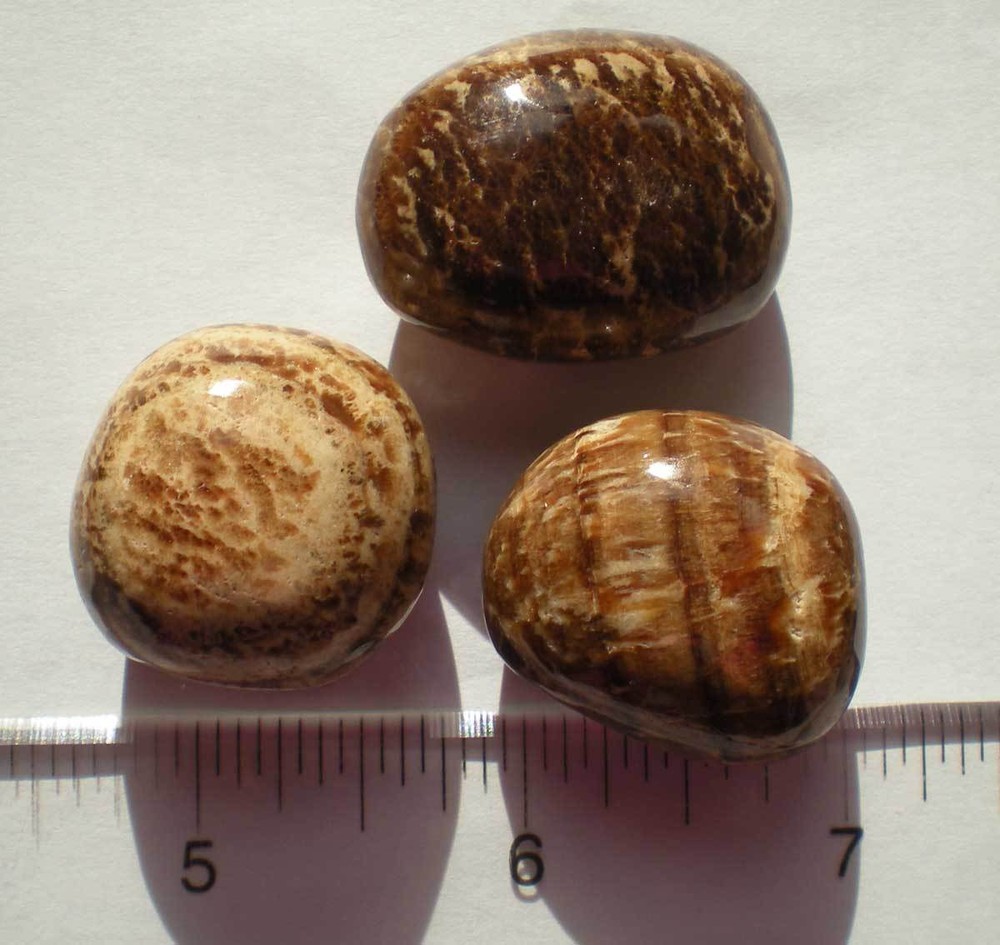 Aragonite - Peru - 3 Tumbled Stones rt397b