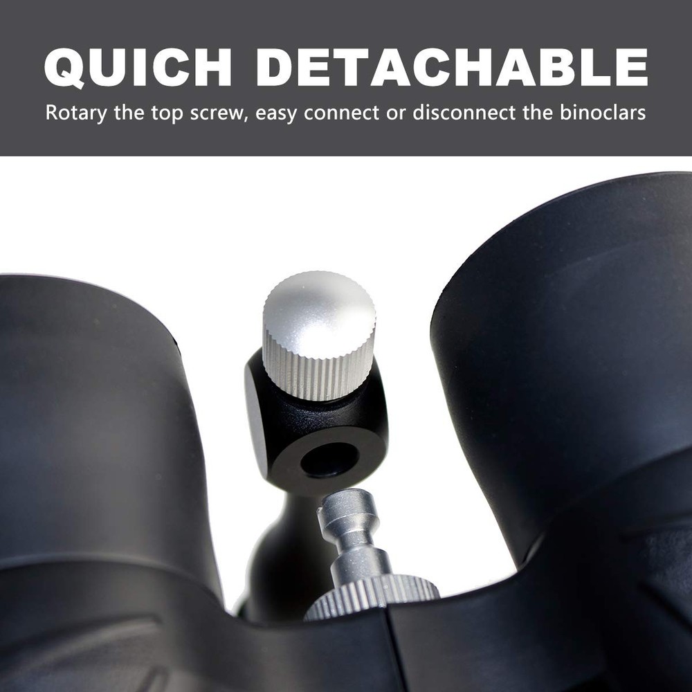 Staoptics Binocular Tripod Adapter Quick Release 1/4-20Inch Threading Black