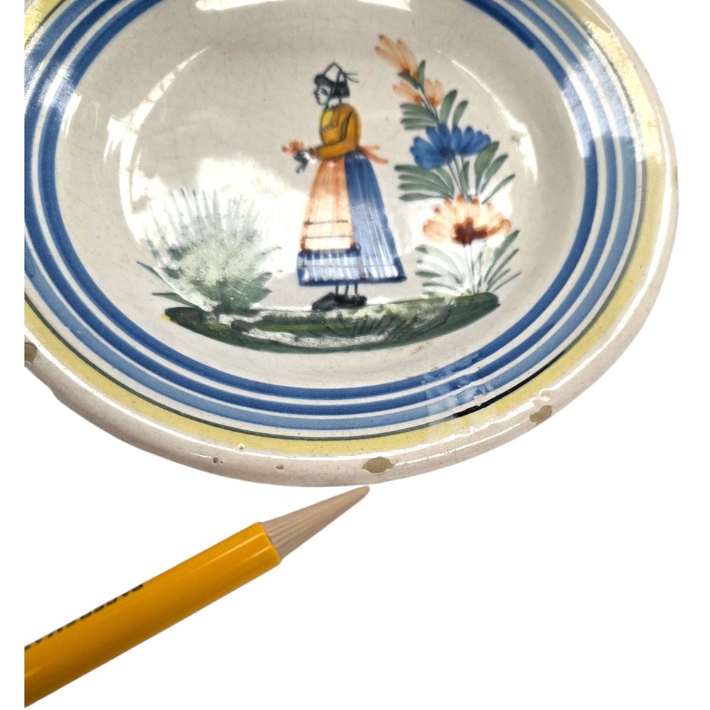 C020 13 pc QUIMPER-OPEN SALTS, SMALL PLATES, etc.