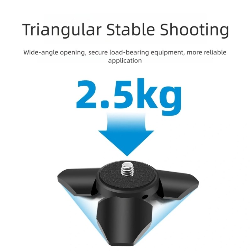 Mini Desktop Stand With Auto Retracting Universal 1/4 Screw Camera Mount Bracket