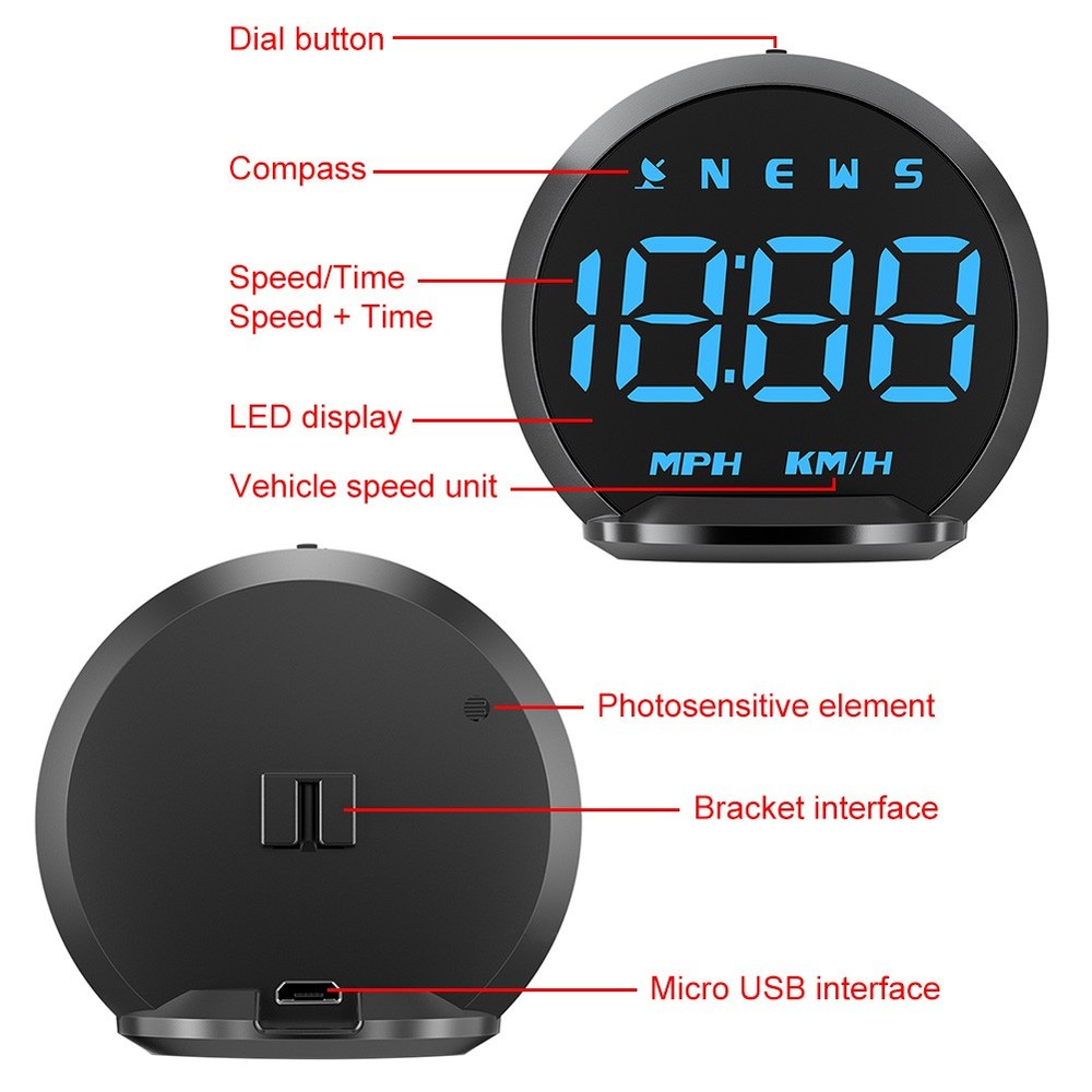 GPS Auto Speedometer Head Up Display Meter Electronics Accessories For All Car