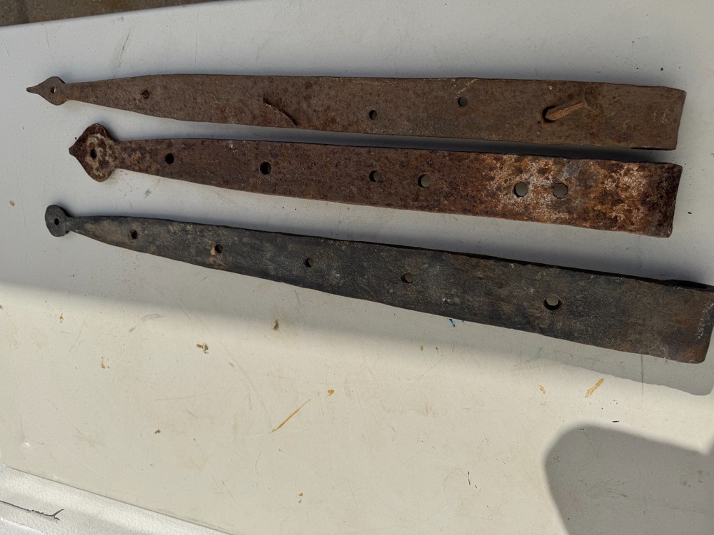 antique strap hinges hand made 1800's