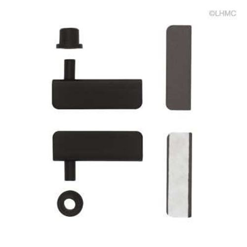 Glass Door Hinge Set with Spacers (Pair)