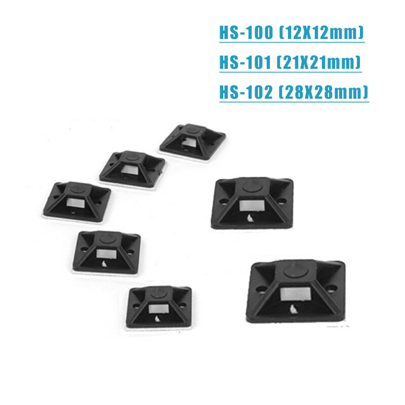Self-adhesive Cable Wire Tie Mounts HS Series Fixing Cord Clips Sticky Base Pad