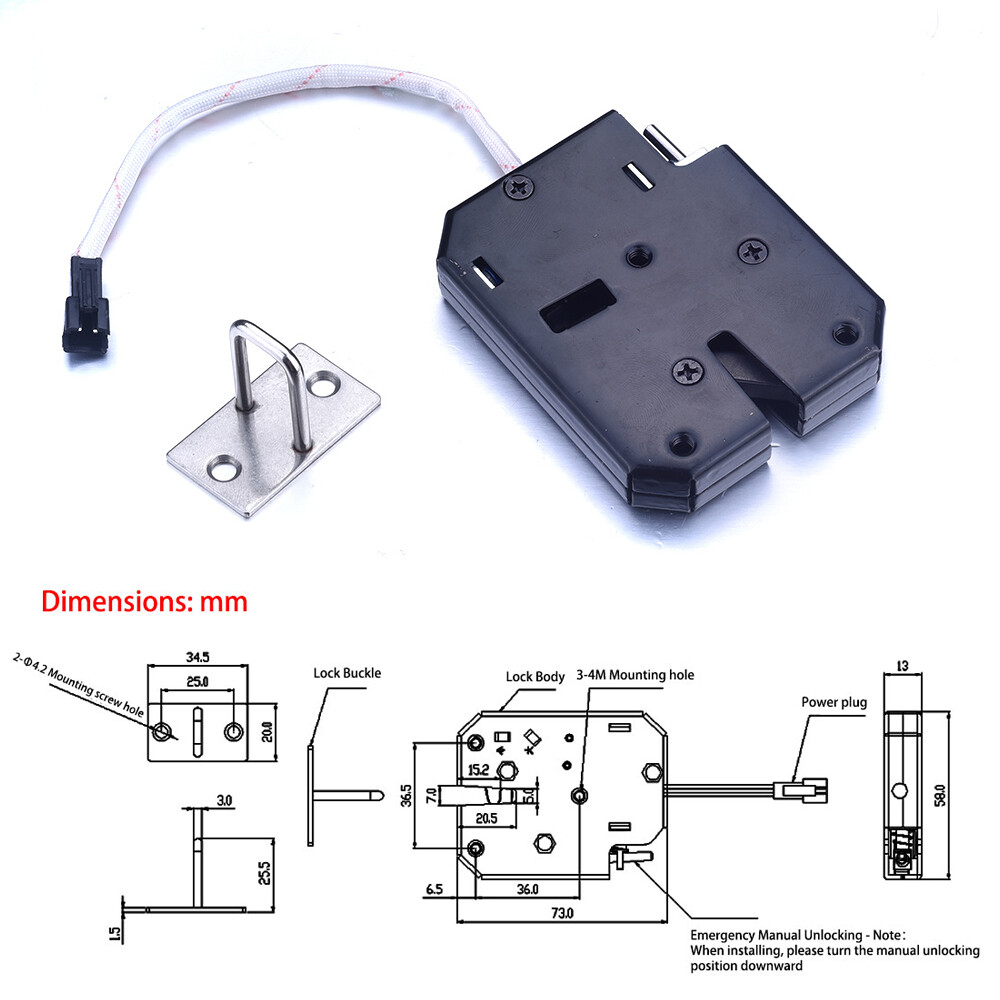 12V Electromagnetic Electric Control Cabinet Drawer Lockers Lock Vending Machine