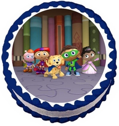 Super Why Image Edible Cake Toper 8" round