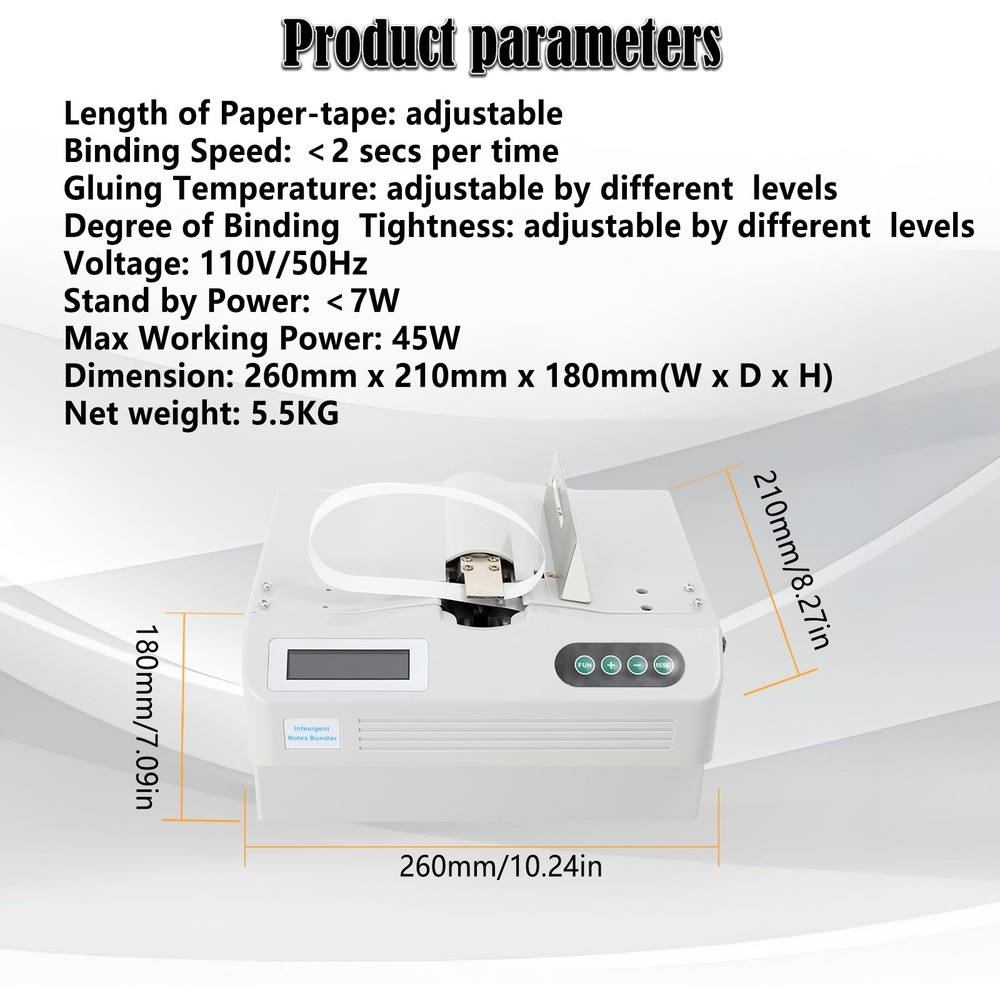 Automatic Small Banknote Binding Machine Strapping Bundling Money Packer 110V US
