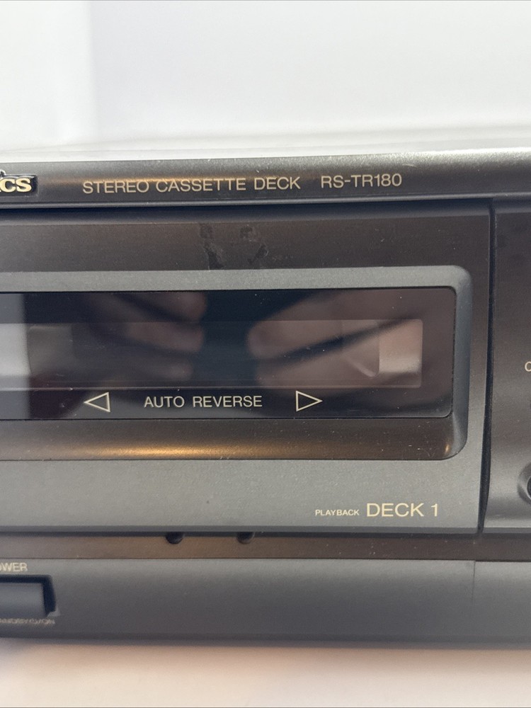 Technics RS-TR180 Stereo Cassette Deck Untested With Cassette/Powers On