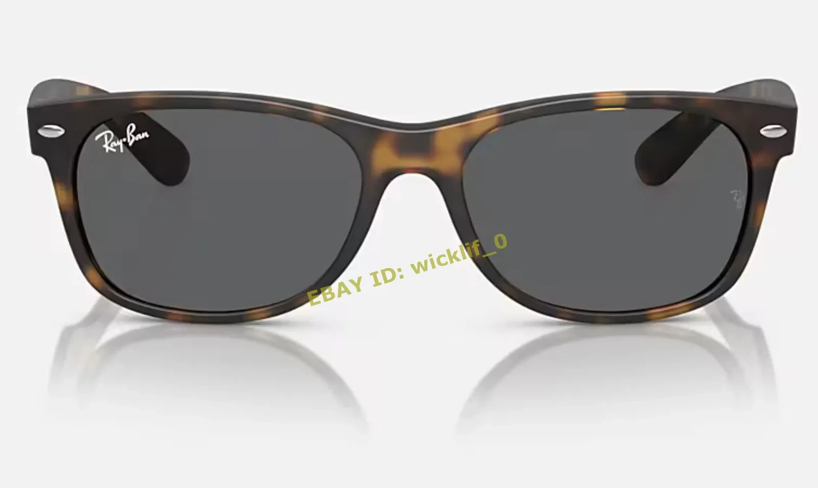 Ray-Ban RB2132 New Wayfarer 865/B1 55mm Matte Havana Sunglasses Dark Grey Lens