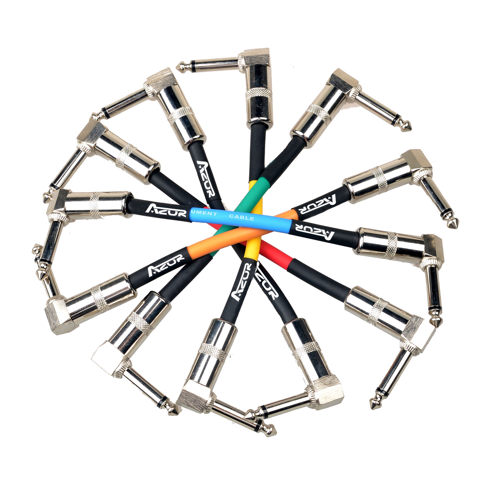 AZOR Connector Cable 2 Heads Pedal Line 11cm Patch Cable For Guitar Pedal Effect