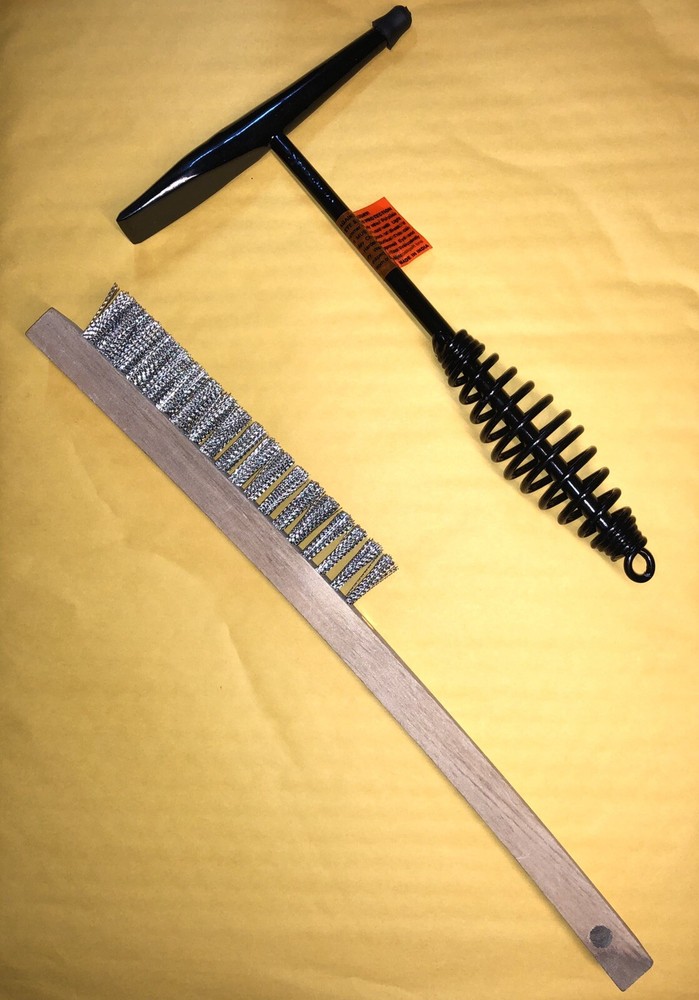 Welding S-20 Chipping Hammer Cone/Chisel Head and Long Handle Wire Brush
