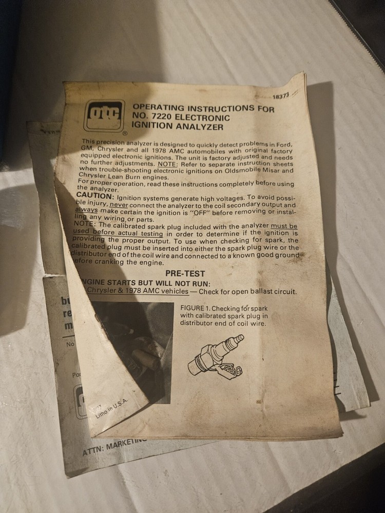 OTC 7220-K ELECTRONIC IGNITION ANALYZER