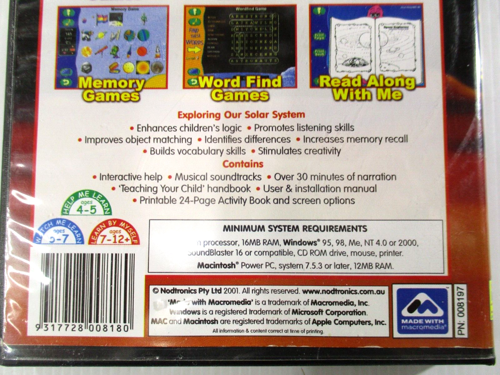 Exploring Our Solar System Kids Interactive Software CD Rom Win/MAC Nodtronics