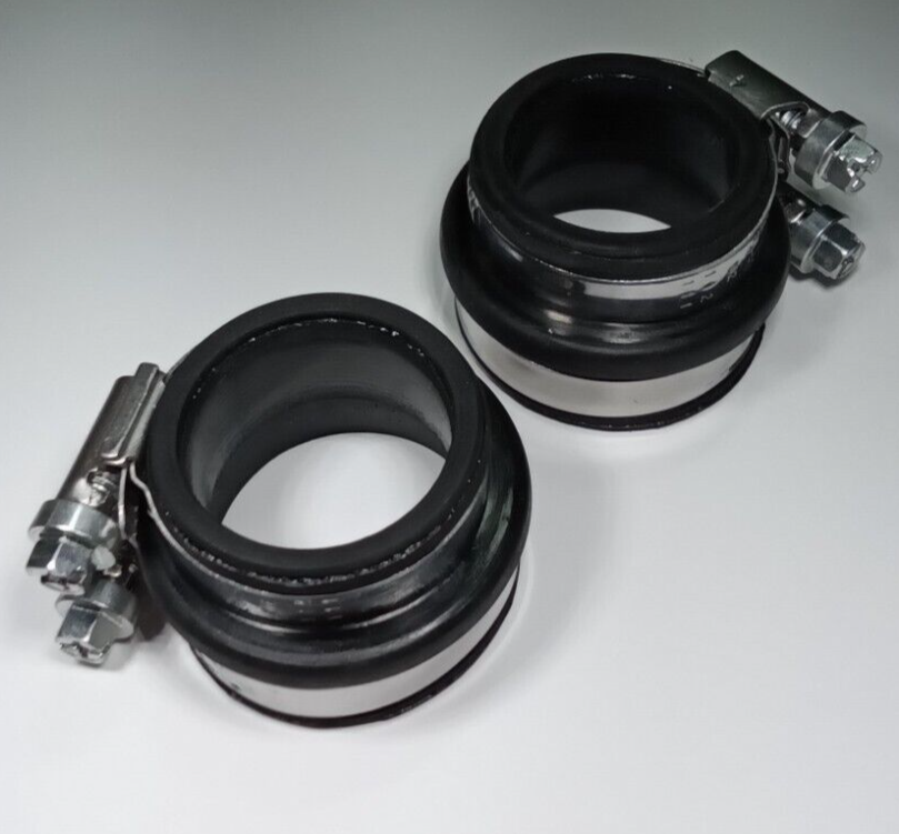 BLACK INTAKE MANIFOLD SLEEVE BOOTS W/ CLAMPS VOLKSWAGEN T1 BUG BEETLE 1971-1974