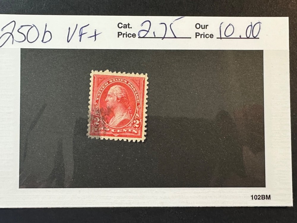 Scott # 250b  VF+ 2024 Scott Catalogue Value $ 2.75