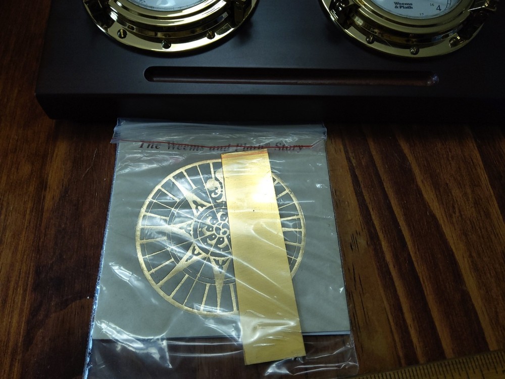 Weems & Plath Porthole Barometer & Clock, With Clock Battery