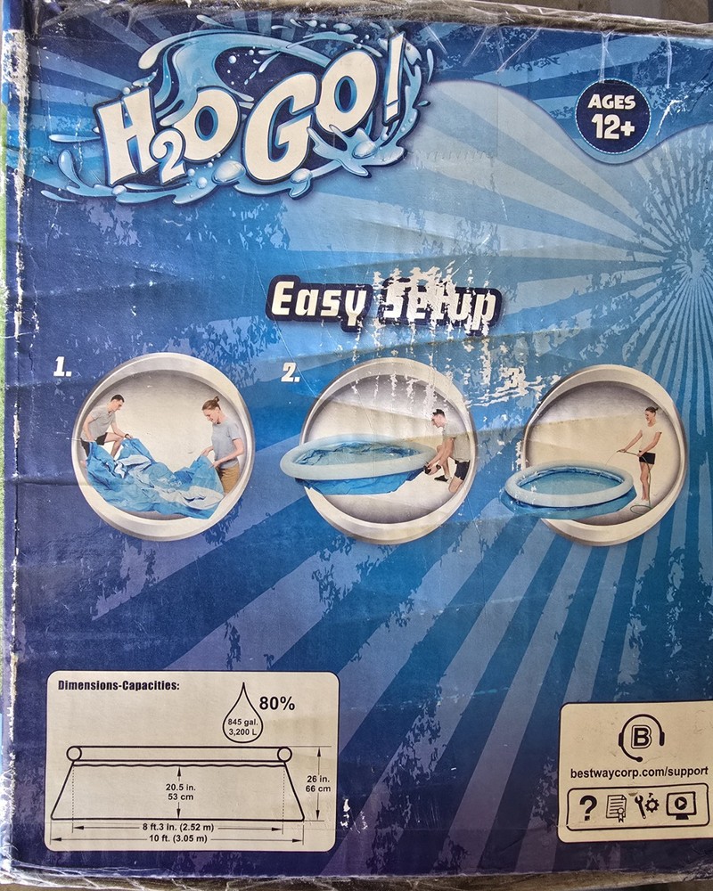 10 ft H2OGO Fast Set Pool – Great Condition