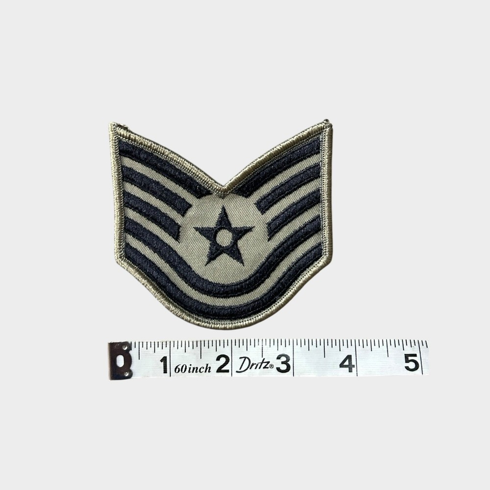 US Air Force Senior Airman Patch Black Grey