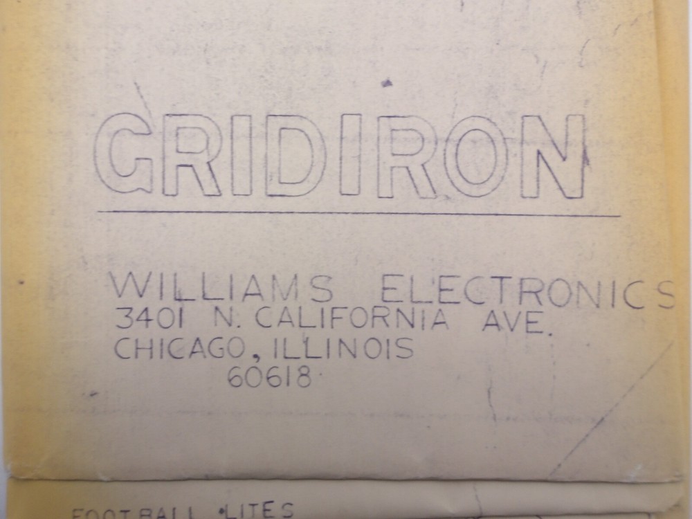 Williams: Gridiron - Schematic