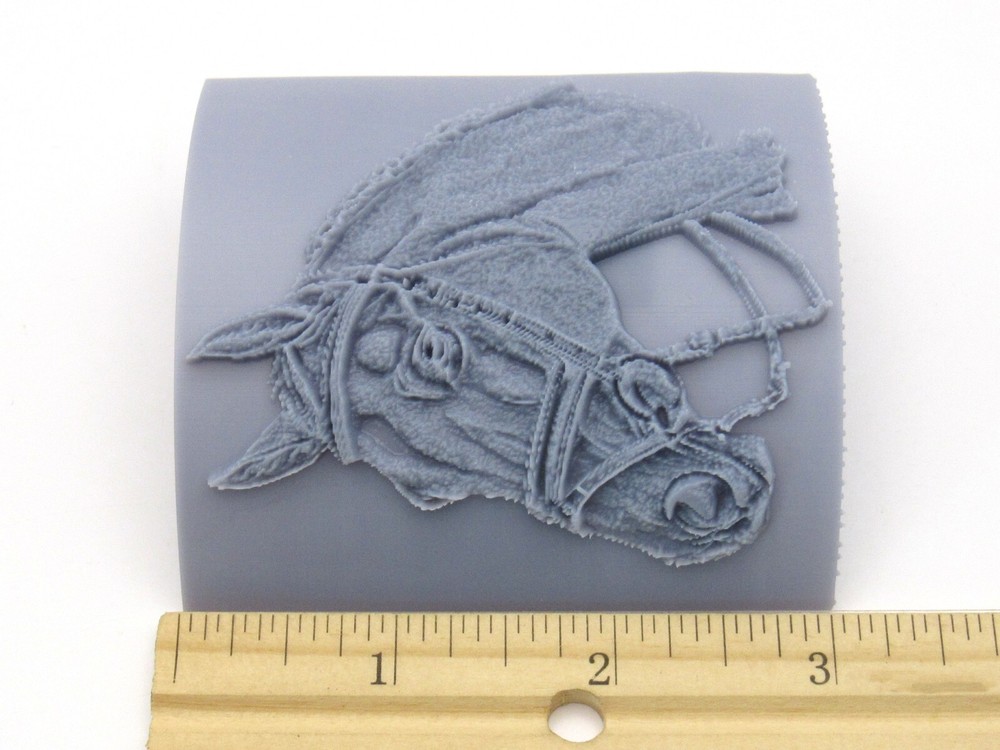 Clay Pottery Stamp featuring Up-Close Horse Texture Image